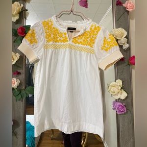 J.Crew Blouse with embroidered flowers size XXS